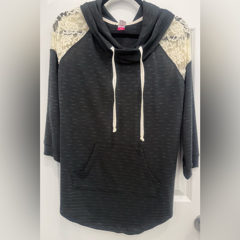 Stylish Dark Gray Knit Top
